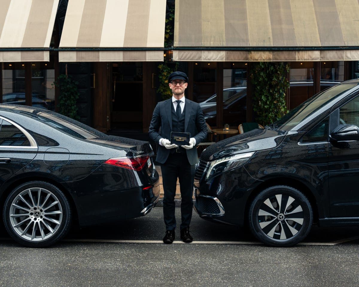Copenhagen chauffeur service with luxury sedans and professional drivers.